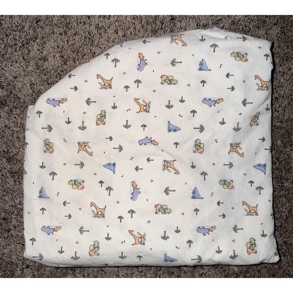 Vintage‎ Carter's John Lennon Safari Jungle Zoo Animal Fitted Crib Sheet Y2K